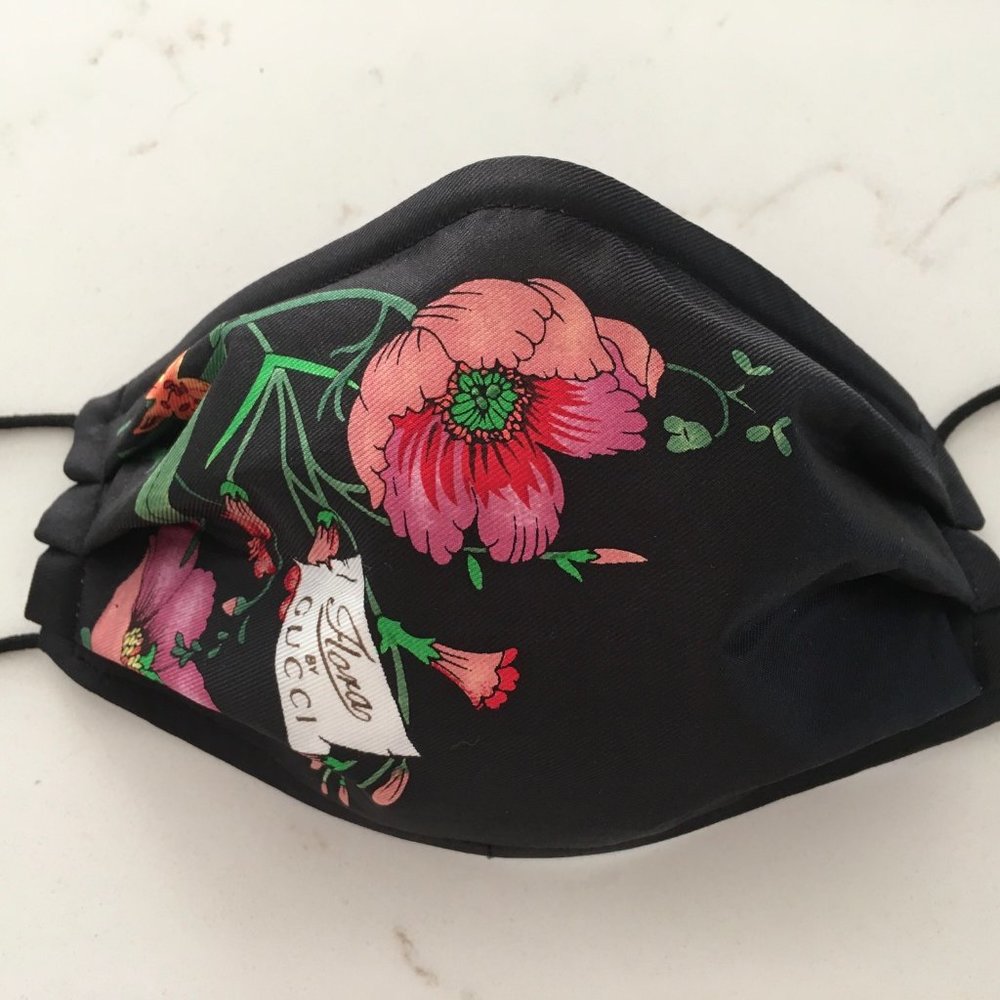 Silk Face Mask from Gucci Fabric Remnant
